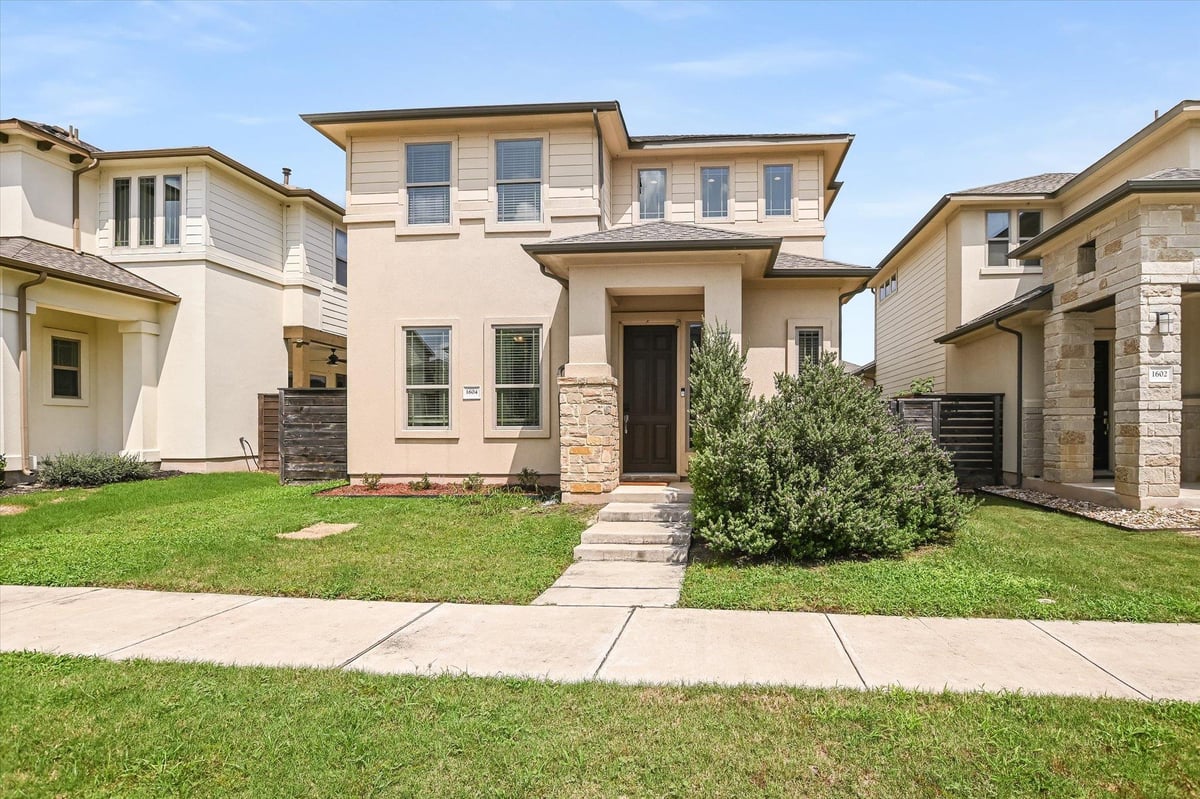 View 1604 Arcilla St in Park East 1604 Arcilla St - front exterior - Luxury home in Park East, Austin, TX