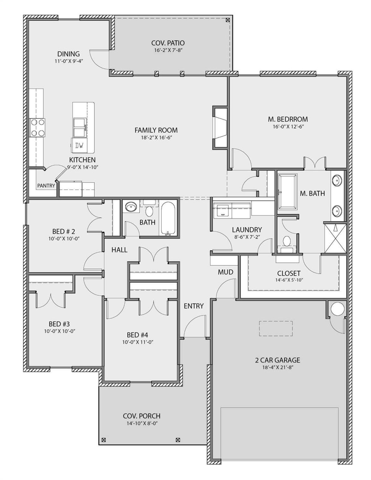 Living area at 1607 Johnson Ave - 4 bed 2 bath home