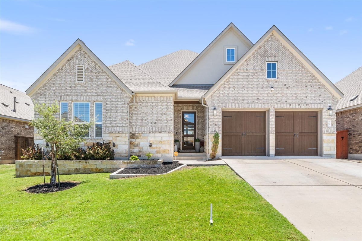 View 1608 Carmine DR in Mason Ranch Ph 2 Sec 1 1608 Carmine DR - front exterior - Luxury home in Mason Ranch Ph 2 Sec 1, Leander, TX