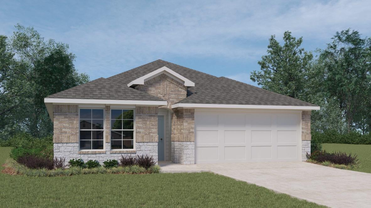 View 161 MUSTANG LAKE Cir in Prairie Lakes 161 MUSTANG LAKE Cir - front exterior - Luxury home in Prairie Lakes, Buda, TX