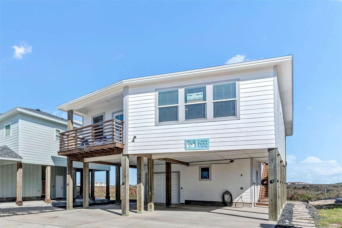 View 162 La Concha Blvd Unit #10 in Bella Vista North Condos 162 La Concha Blvd Unit #10 - front exterior - Luxury home in Bella Vista North Condos, Port Aransas, TX