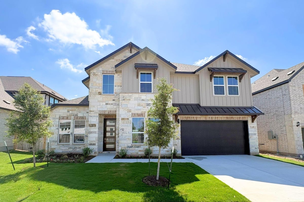 View 1628 Pueblo PASS in Bluffview Reserve 1628 Pueblo PASS - front exterior - Luxury home in Bluffview Reserve, Leander, TX