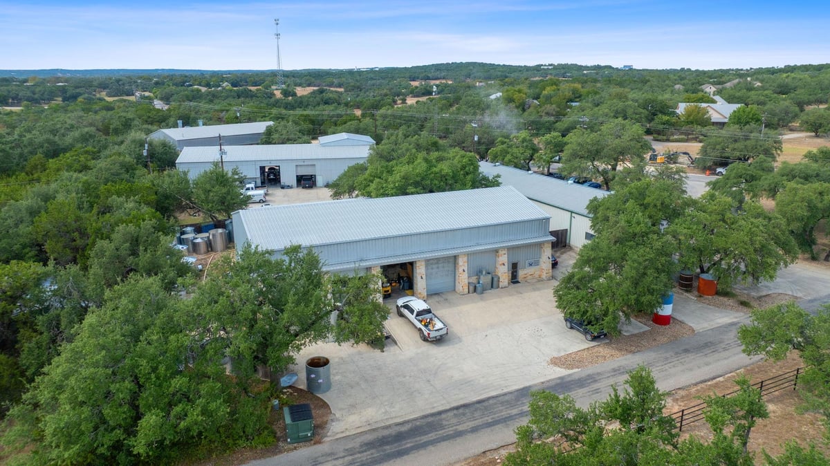 View 16299 Fitzhugh Rd Unit #E in Silver Creek Bus Park 16299 Fitzhugh Rd Unit #E - front exterior - Luxury home in Silver Creek Bus Park, Dripping Springs, TX