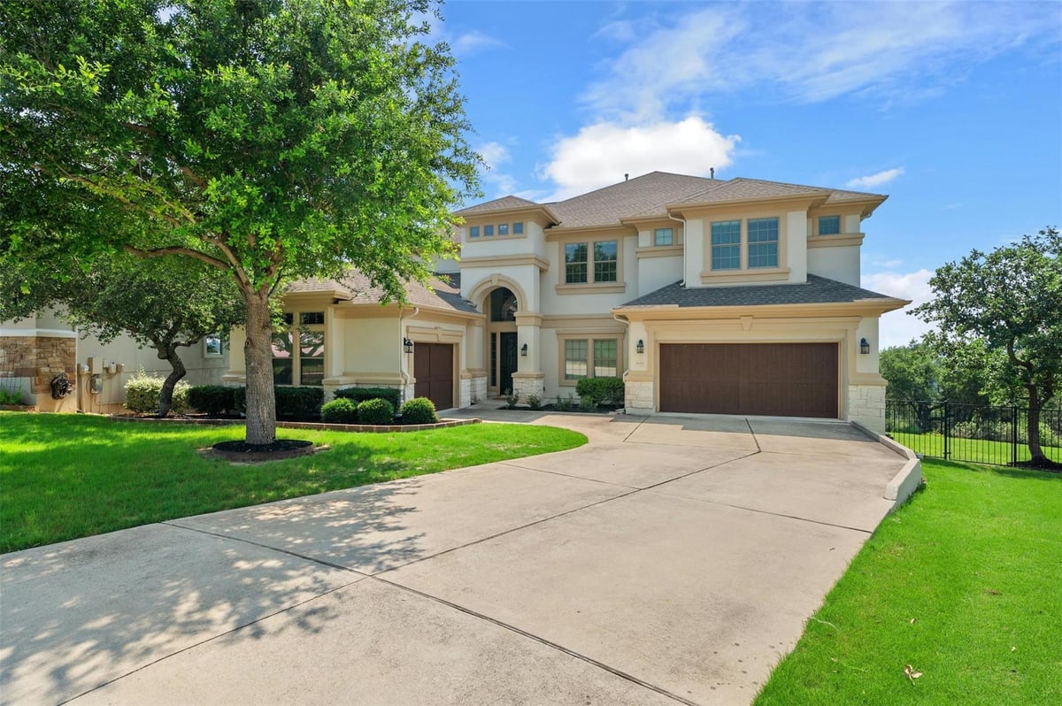 View 16325 Rockies Run SMT in Falconhead West Ph 1 Sec 2 & 16325 Rockies Run SMT - front exterior - Luxury home in Falconhead West Ph 1 Sec 2 &, Austin, TX