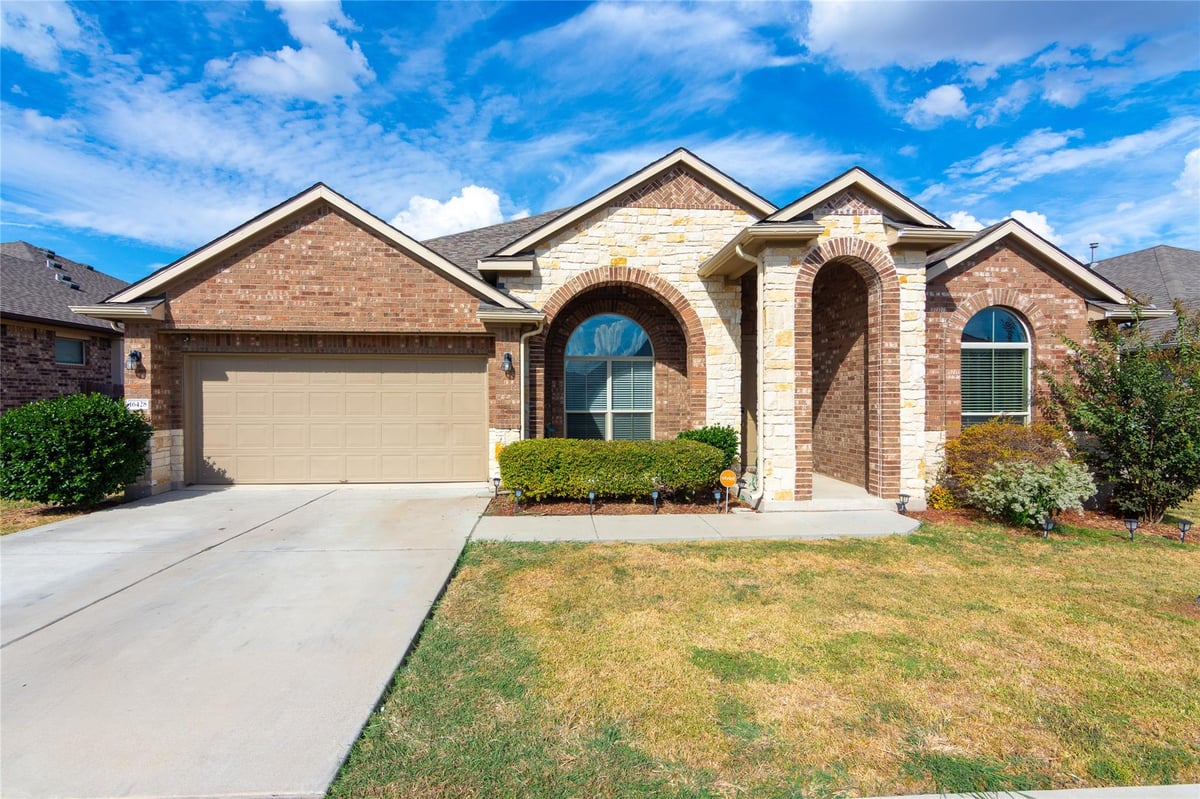 View 16428 Marcello Dr in Sorento Ph 3 16428 Marcello Dr - front exterior - Luxury home in Sorento Ph 3, Pflugerville, TX