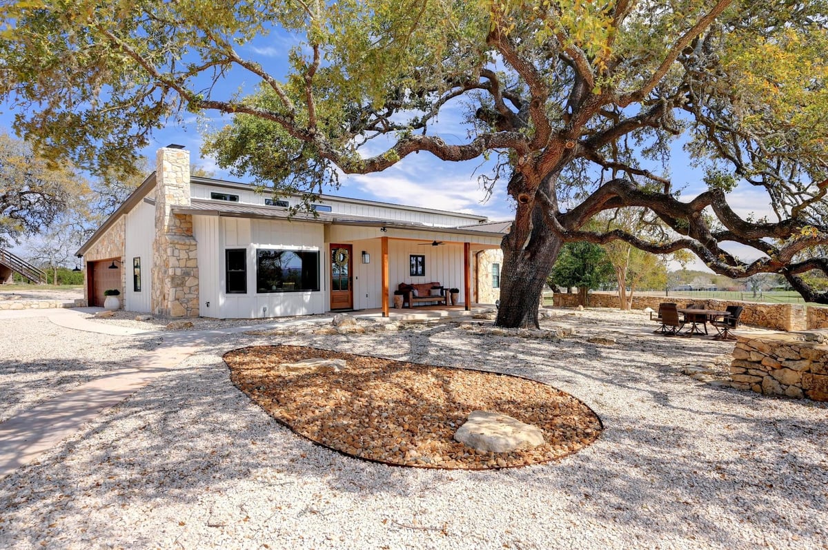 View 1668 Rocky Road in None 1668 Rocky Road - front exterior - Luxury home in None, Blanco, TX