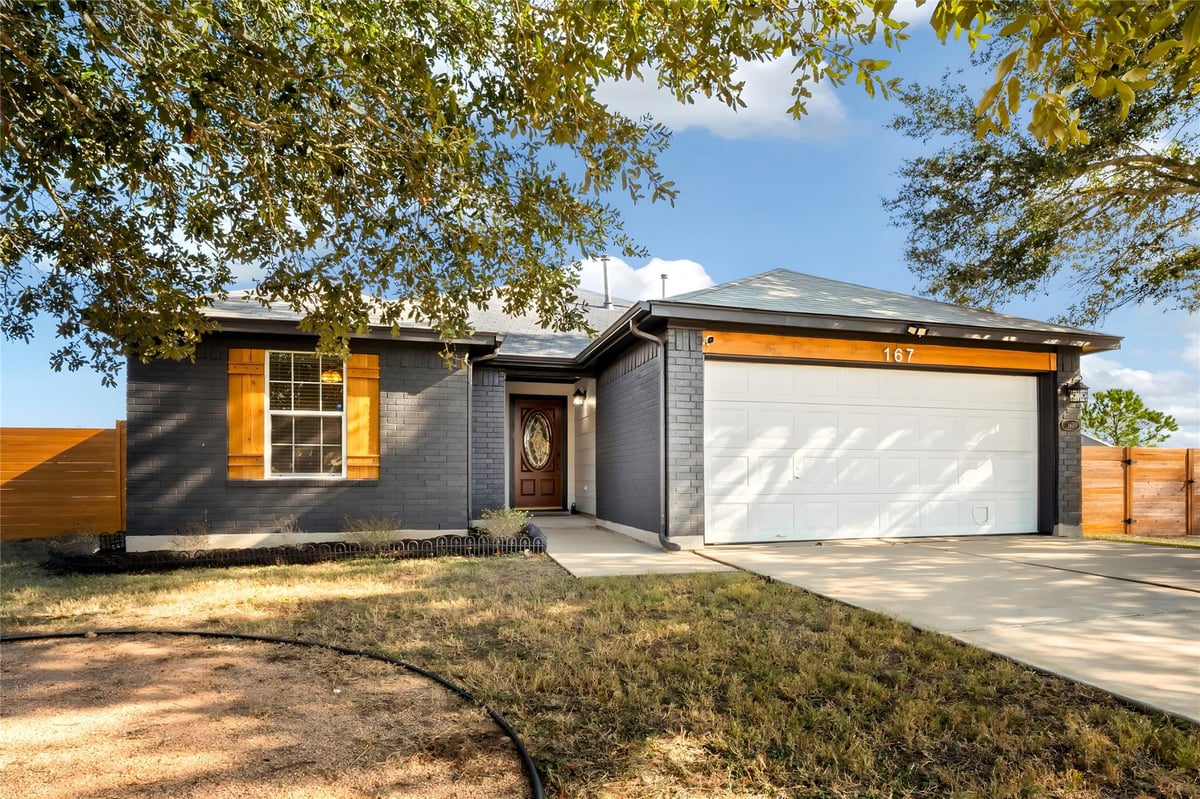 View 167 Hay Meadow Rd in Martin's Meadow 167 Hay Meadow Rd - front exterior - Luxury home in Martin's Meadow, Cedar Creek, TX