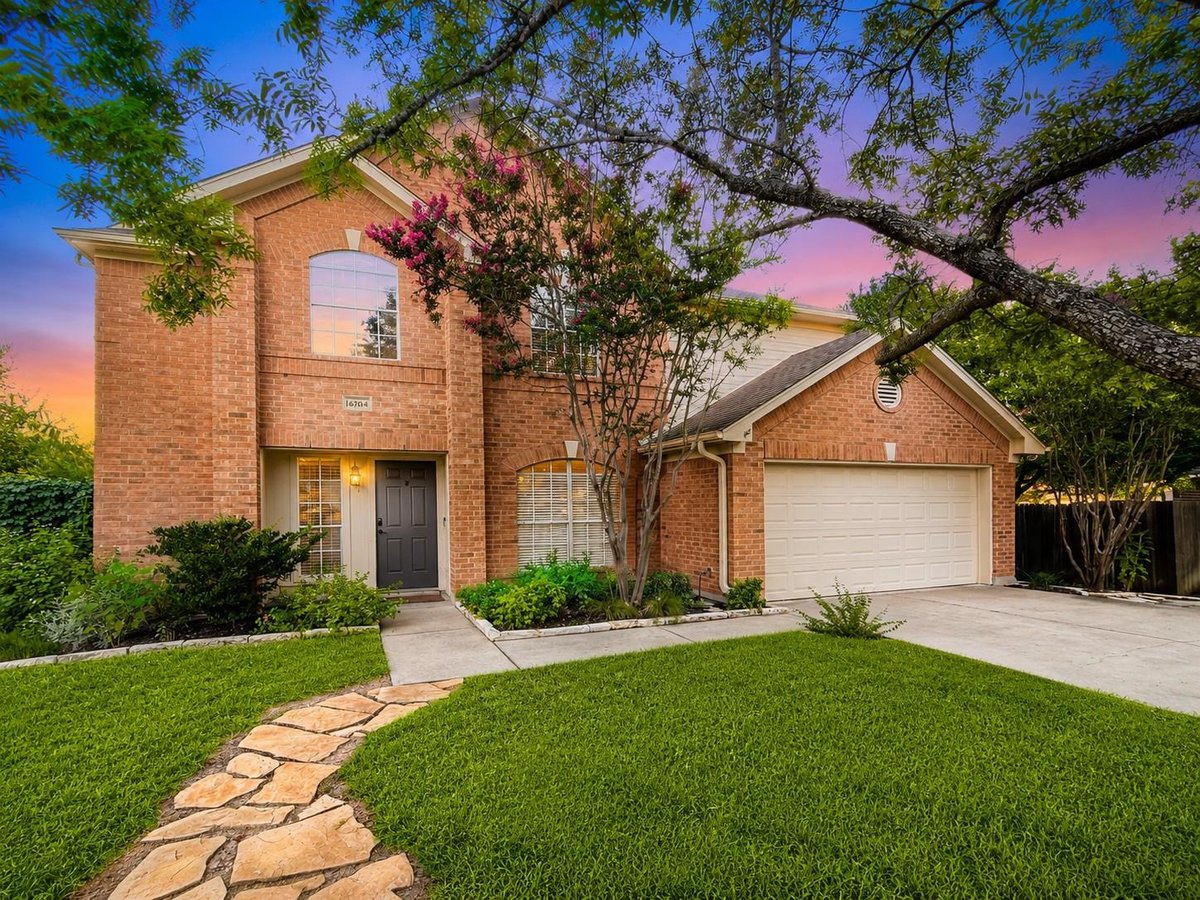 View 16704 Shipshaw River CV in Block House Creek Ph E Sec 612 16704 Shipshaw River CV - front exterior - Luxury home in Block House Creek Ph E Sec 612, Leander, TX