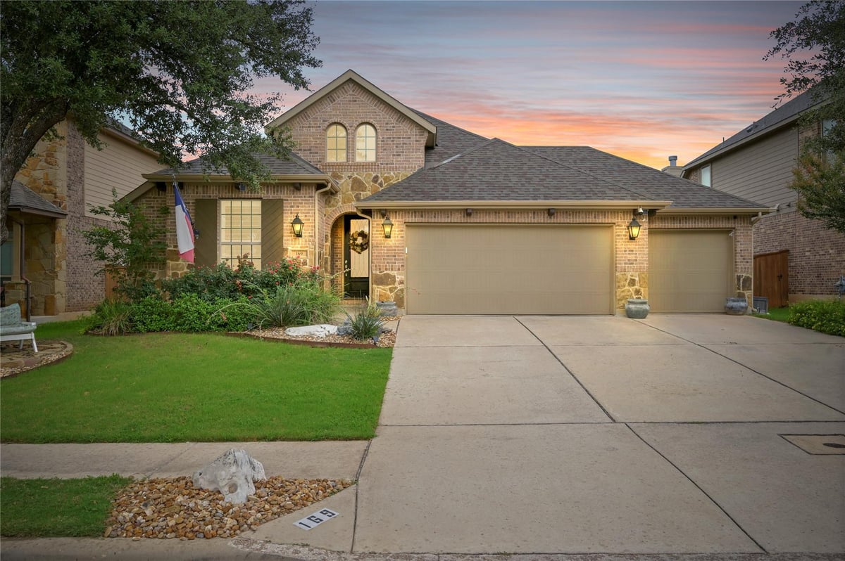 View 169 Fort Cobb Way in Parkside at Mayfield Ranch 169 Fort Cobb Way - property photo 1 - Luxury home in Parkside at Mayfield Ranch, Georgetown, TX