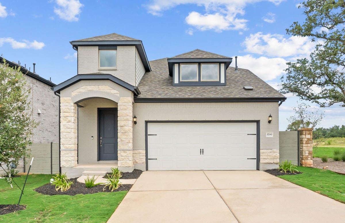 1700  Spring Mountain Cv - front exterior - Luxury home in Wolf Ranch, Georgetown, TX