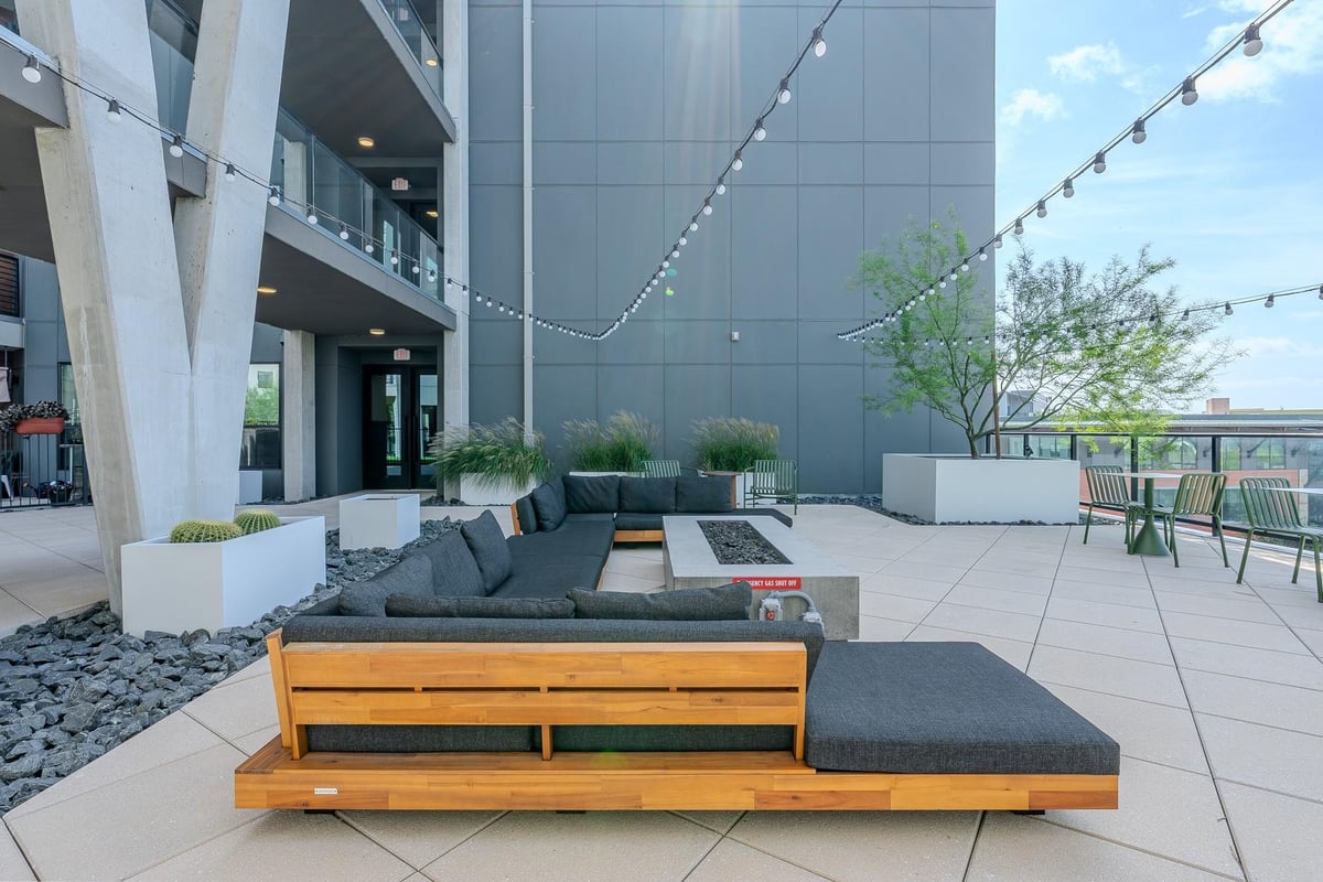 Living area at 1701 Simond Ave Unit #201 - 1 bed 1 bath home