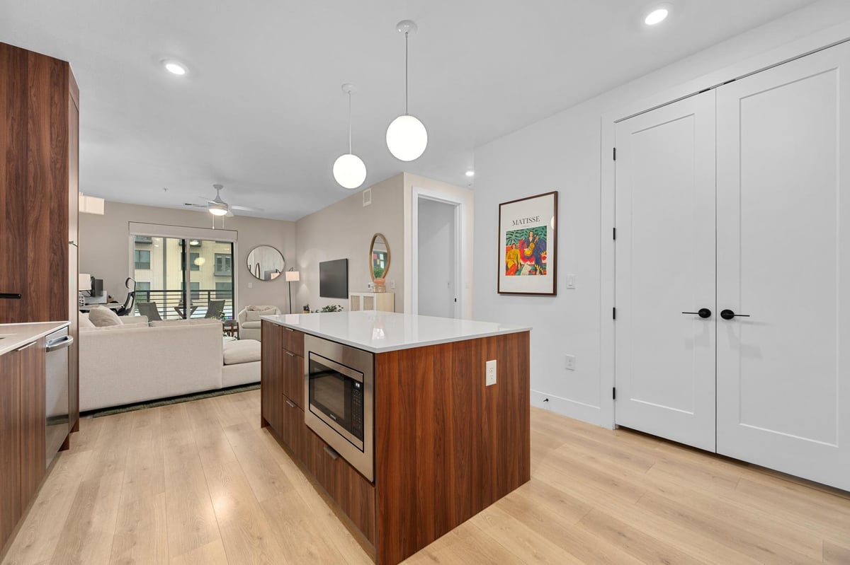 Primary bedroom at 1701 Simond Ave Unit #215 - 1 bed 1 bath home