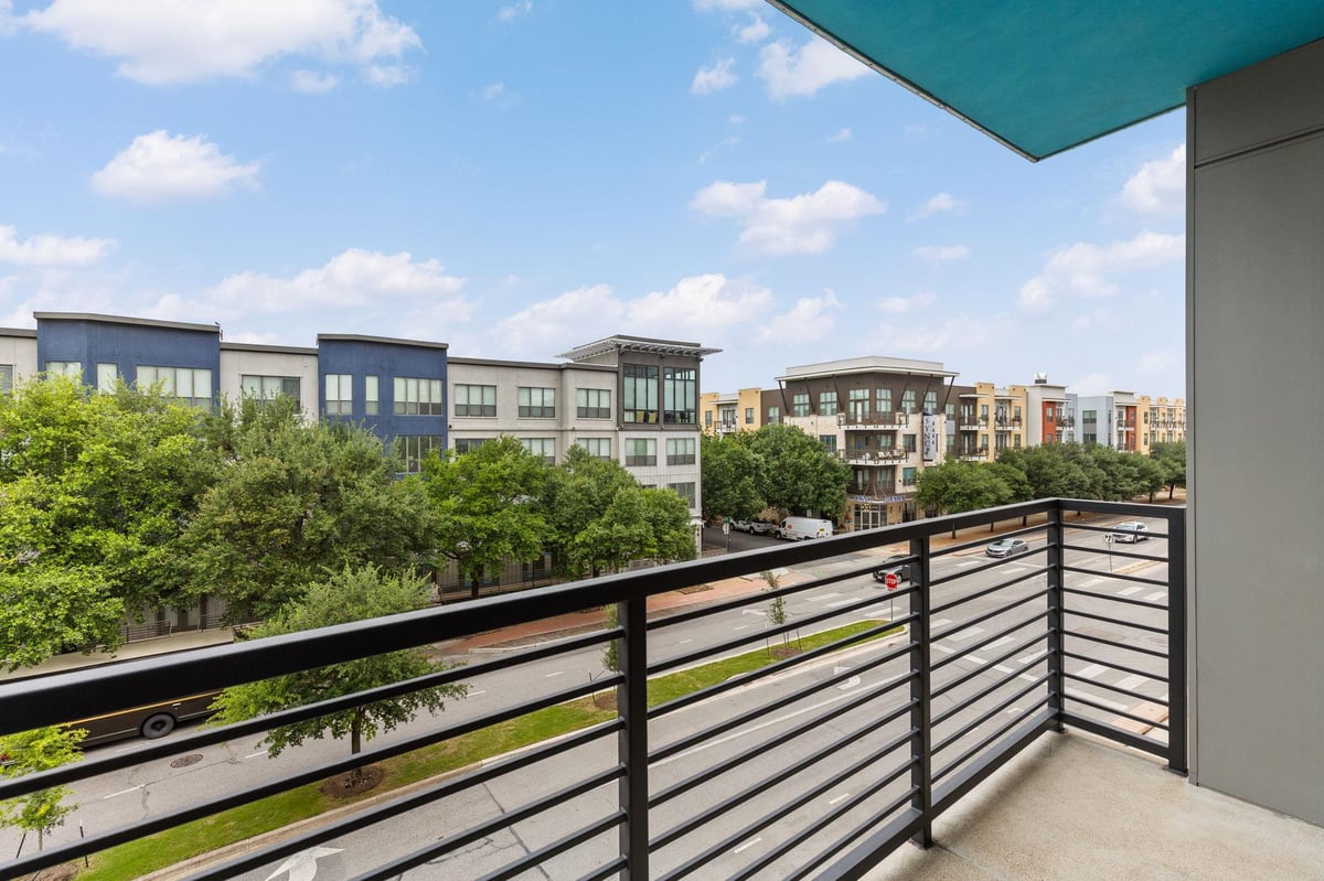View 1701 Simond Ave Unit #312 in Parkside/Mueller Condos 1701 Simond Ave Unit #312 - front exterior - Luxury home in Parkside/Mueller Condos, Austin, TX
