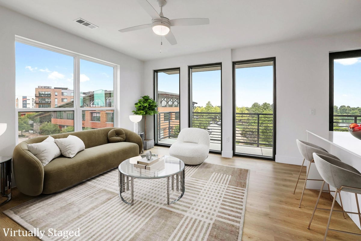 View 1701 Simond Ave Unit #327 in Parkside/Mueller Condos 1701 Simond Ave Unit #327 - front exterior - Luxury home in Parkside/Mueller Condos, Austin, TX