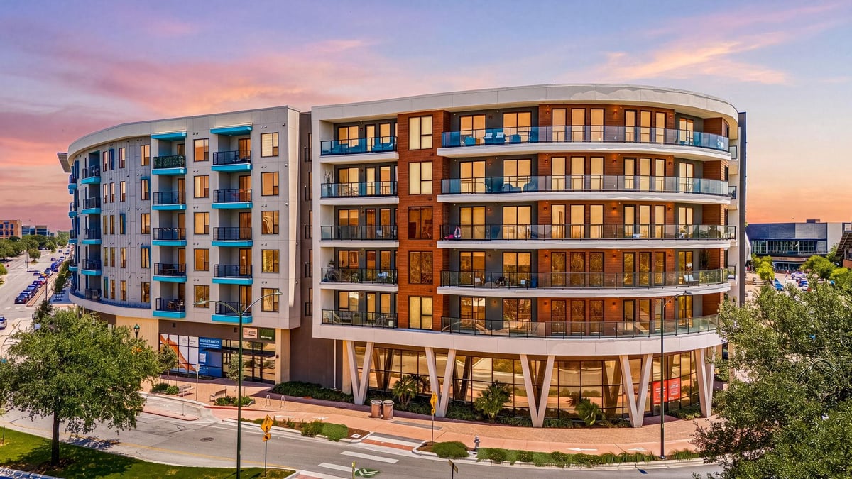 View 1701 Simond Ave Unit #612 in Parkside/Mueller Condos 1701 Simond Ave Unit #612 - front exterior - Luxury home in Parkside/Mueller Condos, Austin, TX