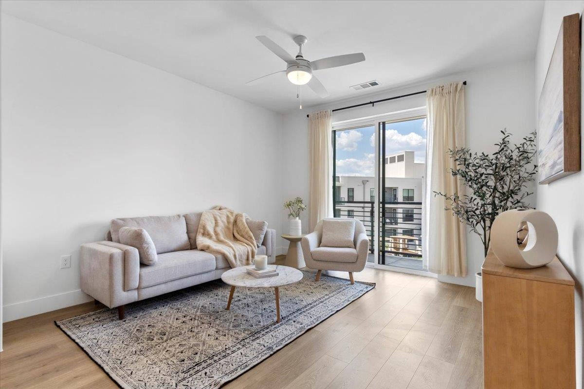 View 1701 Simond Ave Unit #636 in Parkside/Mueller Condos 1701 Simond Ave Unit #636 - front exterior - Luxury home in Parkside/Mueller Condos, Austin, TX