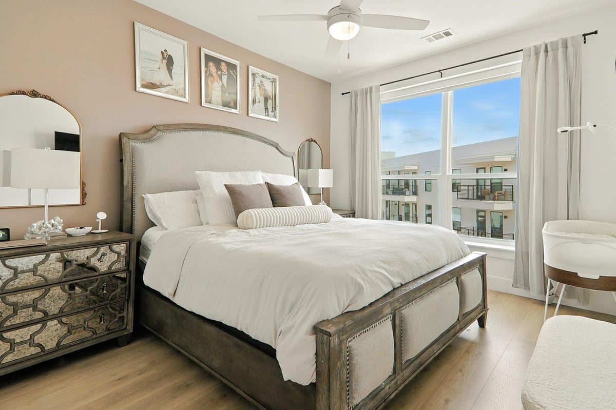 Primary bedroom at 1701 Simond Ave Unit #639 - 2 bed 2 bath home