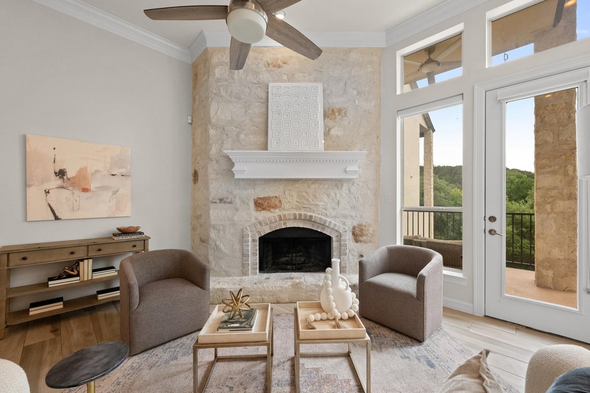 Living area at 1701 Spyglass Dr Unit #10 - 3 bed 2 bath home