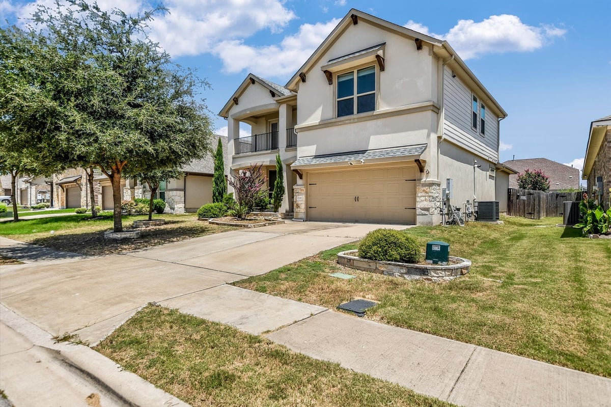 View 17017 Lathrop Ave in Carmel West 17017 Lathrop Ave - front exterior - Luxury home in Carmel West, Pflugerville, TX
