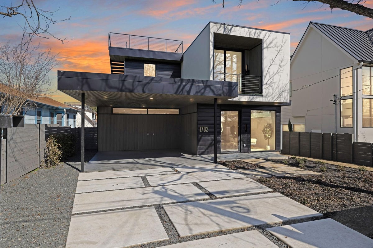 View 1702 Kerr St in Barton Heights 1702 Kerr St - front exterior - Luxury home in Barton Heights, Austin, TX