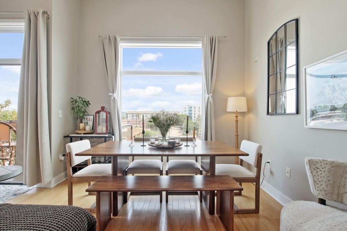 Living area at 1702 S Lamar Blvd Unit #3 - 2 bed 2 bath home