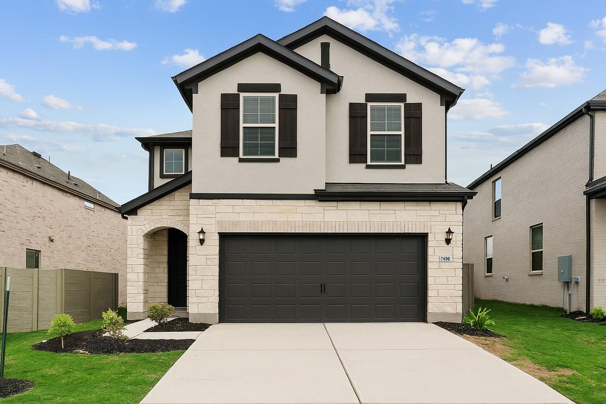 1704 Spring Mountain Cv - front exterior - Luxury home in Wolf Ranch, Georgetown, TX