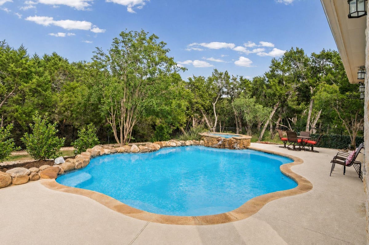 View 1710 Mira VIS in Crystal Falls Grand Mesa 1710 Mira VIS - front exterior - Luxury home in Crystal Falls Grand Mesa, Leander, TX