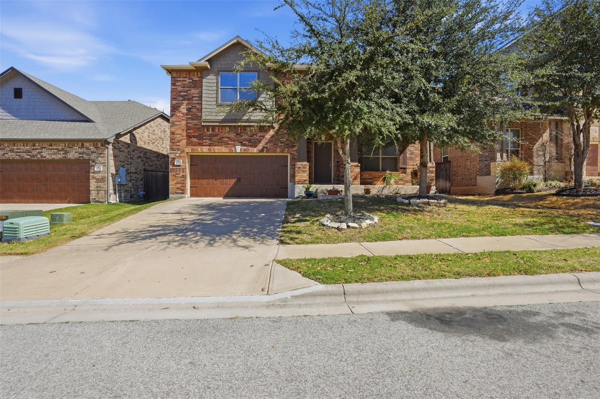 View 1720 Bovina Dr in Mason Ranch 1720 Bovina Dr - front exterior - Luxury home in Mason Ranch, Leander, TX