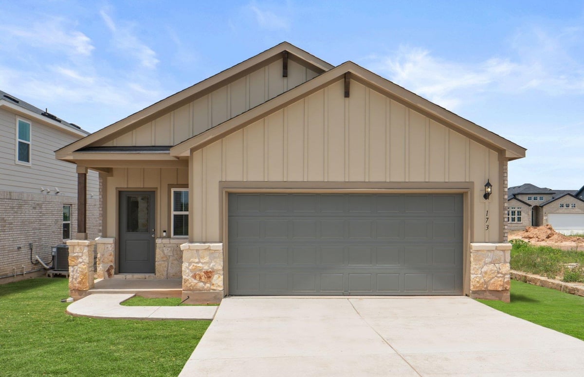 View 173 Golden Bell WAY in Sunfield 173 Golden Bell WAY - front exterior - Luxury home in Sunfield, Buda, TX