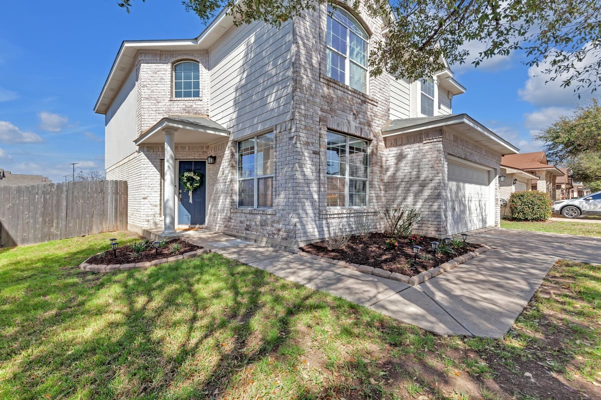 View 17304 Zola Ln in Meadows At Cambridge Heights P 17304 Zola Ln - front exterior - Luxury home in Meadows At Cambridge Heights P, Round Rock, TX