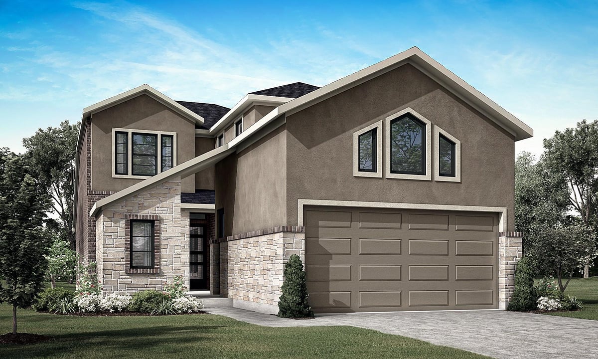 17308 Hattie Trce - front exterior - Luxury home in Sweetwater Vlgs C&D Sec 2, Austin, TX