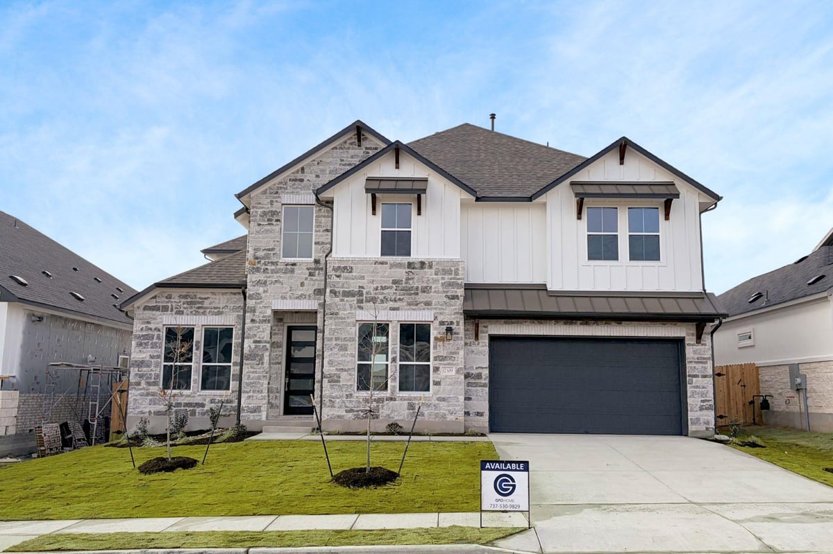 View 17309 Silverman Dr in Blackhawk 17309 Silverman Dr - front exterior - Luxury home in Blackhawk, Pflugerville, TX
