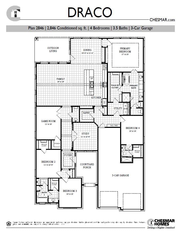 Living area at 17316 Joy Kay Cotton St - 4 bed 3 bath home