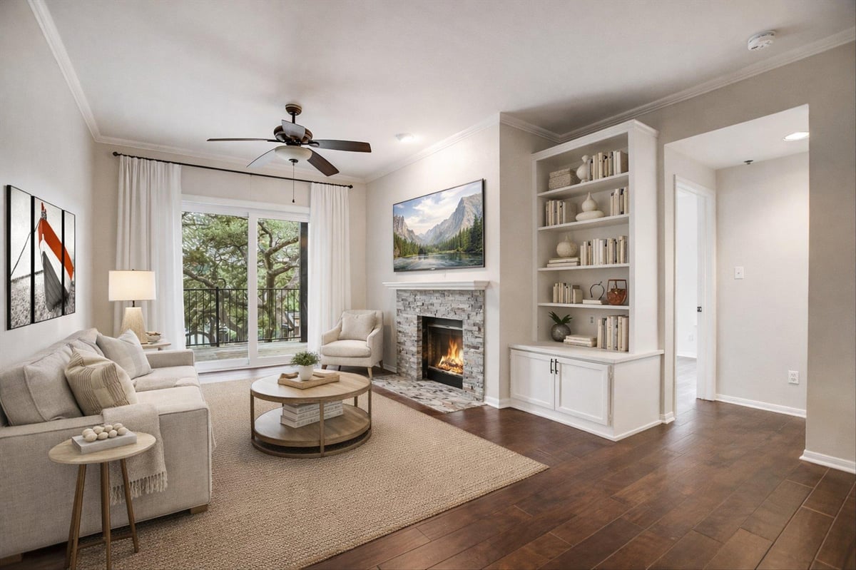 Living area at 1741 Spyglass Dr Unit #2-104 - 2 bed 2 bath home