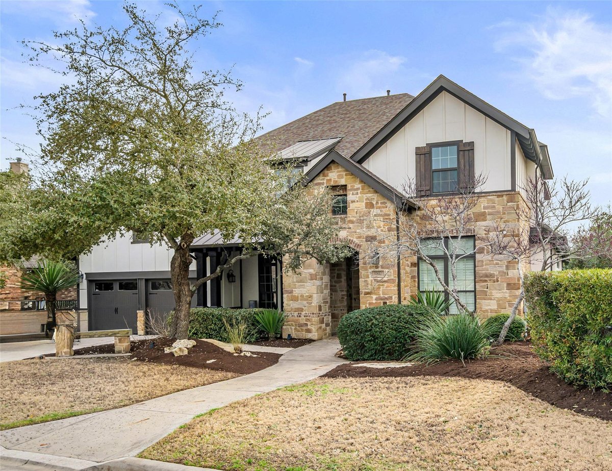 View 17417 Rush Pea CIR in Rocky Creek Ranch Sec 01 17417 Rush Pea CIR - front exterior - Luxury home in Rocky Creek Ranch Sec 01, Austin, TX