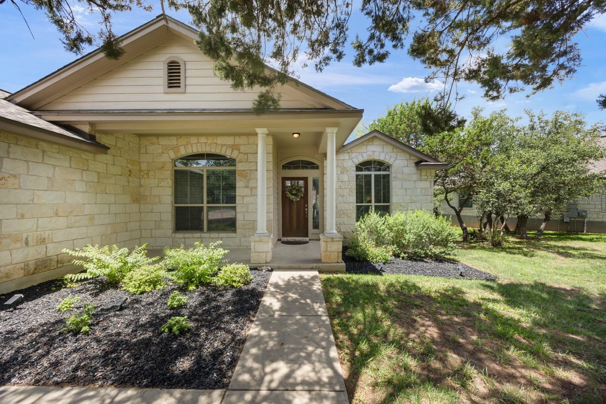 View 17711 Linkhill DR in Montebella 17711 Linkhill DR - front exterior - Luxury home in Montebella, Dripping Springs, TX