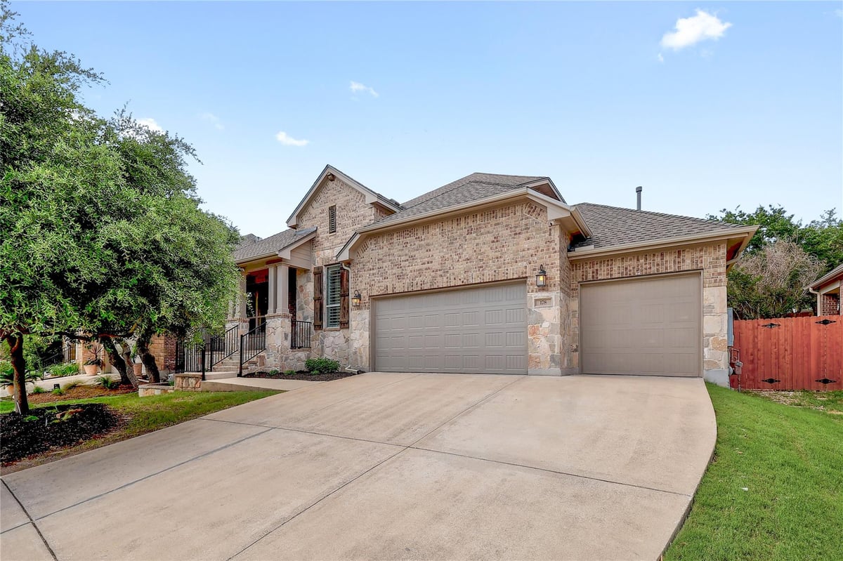 View 178 Spyglass CV in Belterra Ph 4 Sec 13 178 Spyglass CV - front exterior - Luxury home in Belterra Ph 4 Sec 13, Austin, TX
