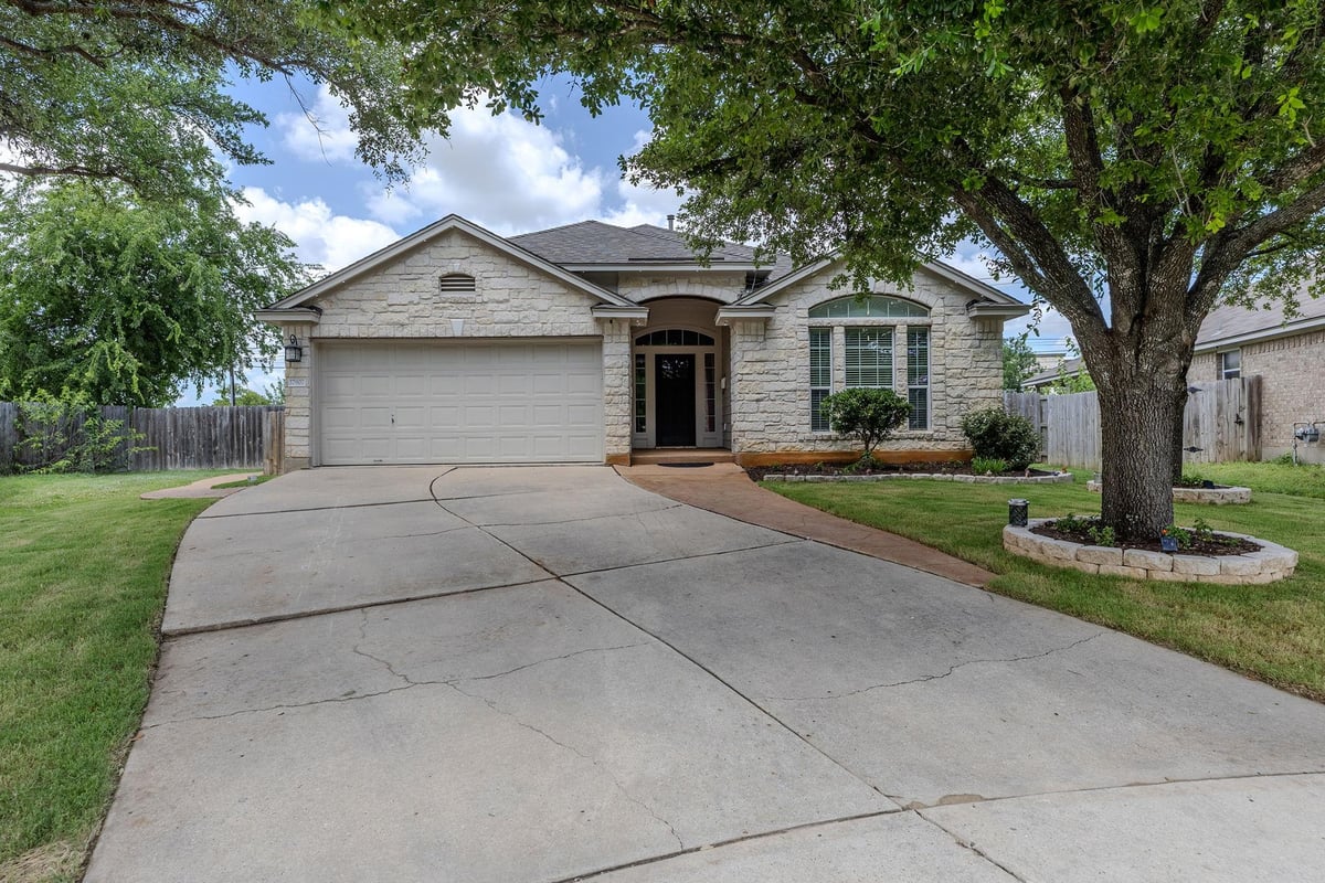 View 17907 Quitman Mountain WAY in Cambridge Heights Ph A Sec 01-A 17907 Quitman Mountain WAY - front exterior - Luxury home in Cambridge Heights Ph A Sec 01-A, Round Rock, TX