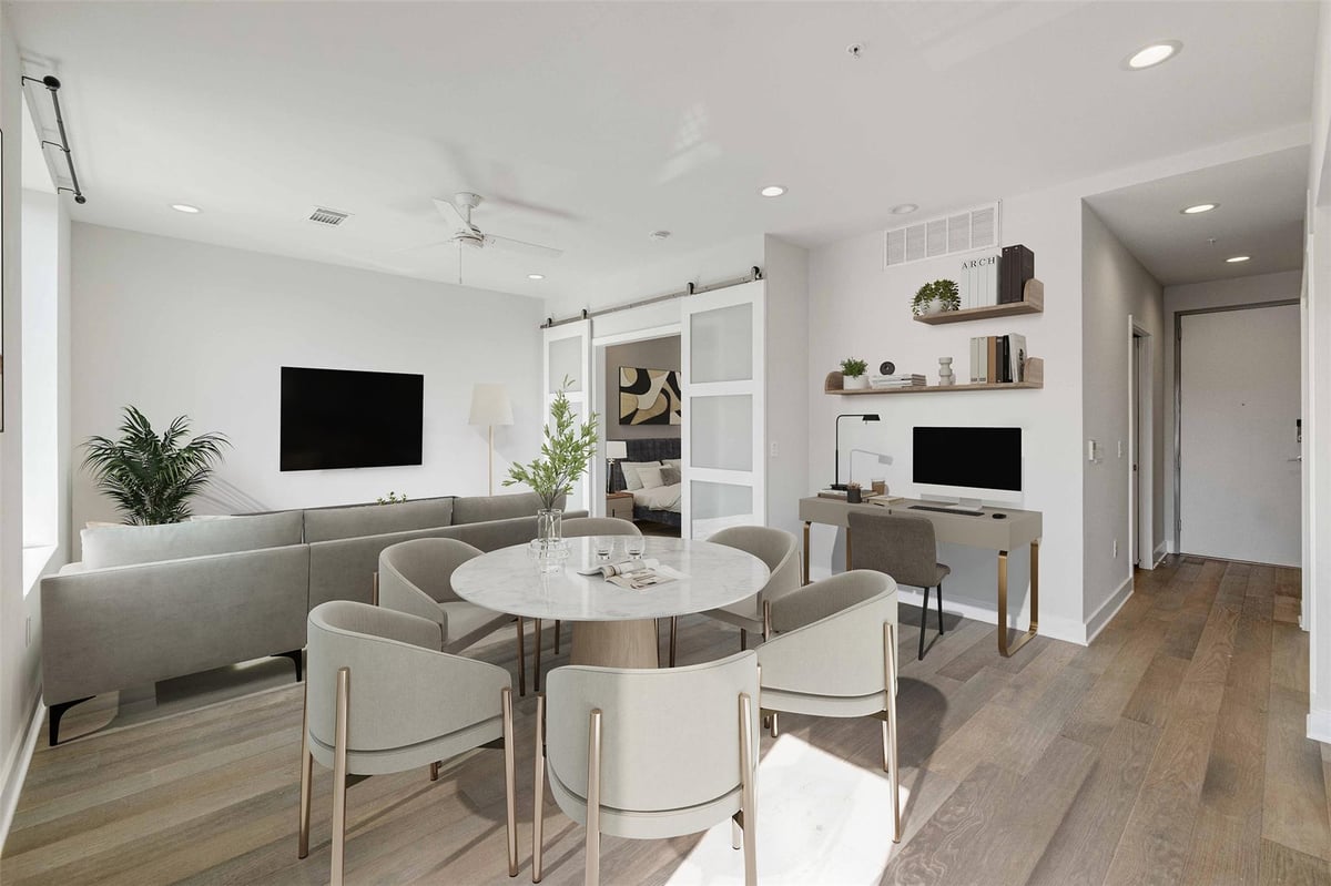 Living area at 1800 E 4th St Unit #205 - 1 bed 1 bath home