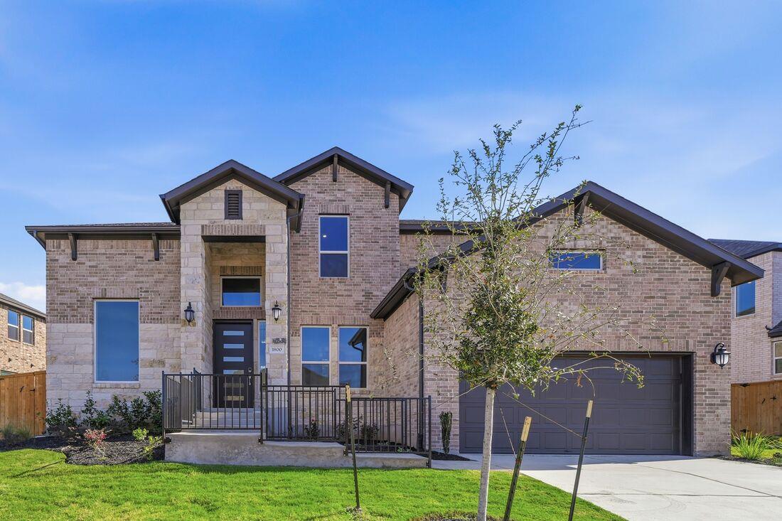 1800 Plum Tree Way - front exterior - Luxury home in Parkside on the River, Georgetown, TX