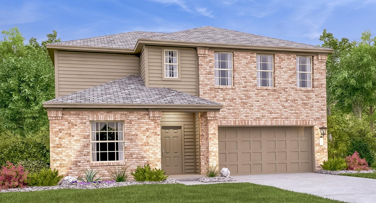 View 18003 Prairie Falcon Way in Meadowlark Preserve 18003 Prairie Falcon Way - front exterior - Luxury home in Meadowlark Preserve, Pflugerville, TX