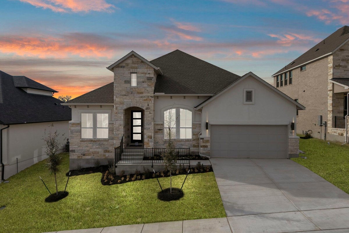 1806 Crimson Sunset Dr - front exterior - Luxury home in Wolf Ranch, Georgetown, TX