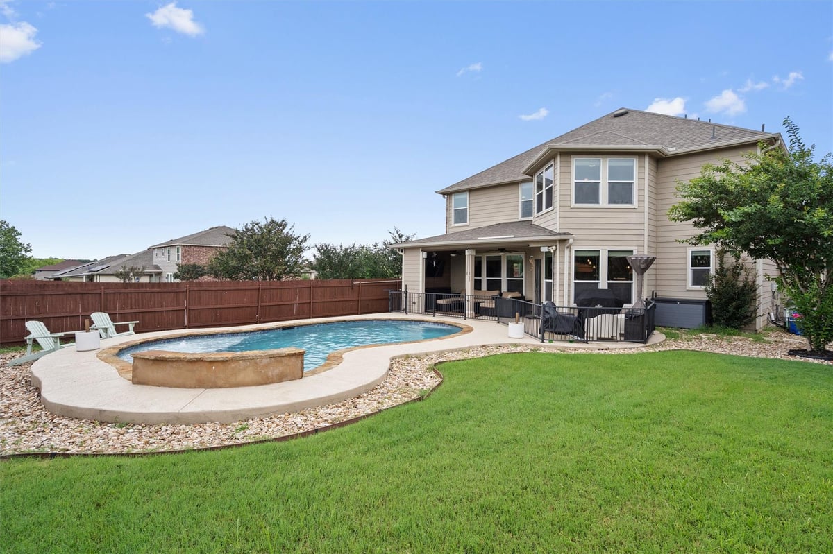 View 181 Fender DR in Kyle 47 Sub Ph 1 181 Fender DR - front exterior - Luxury home in Kyle 47 Sub Ph 1, Kyle, TX