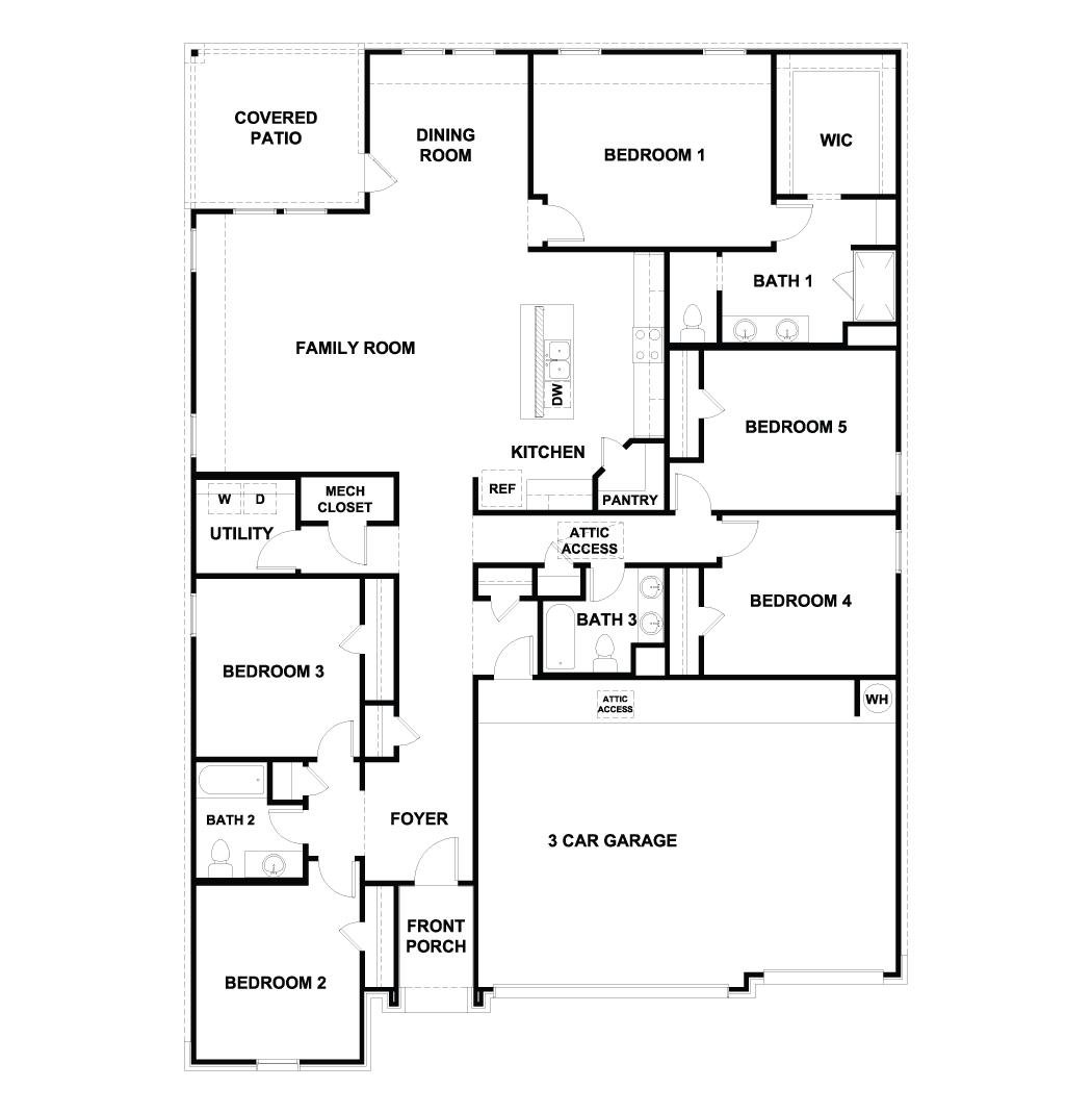 Living area at 1812 LAZY ACRES St - 5 bed 3 bath home