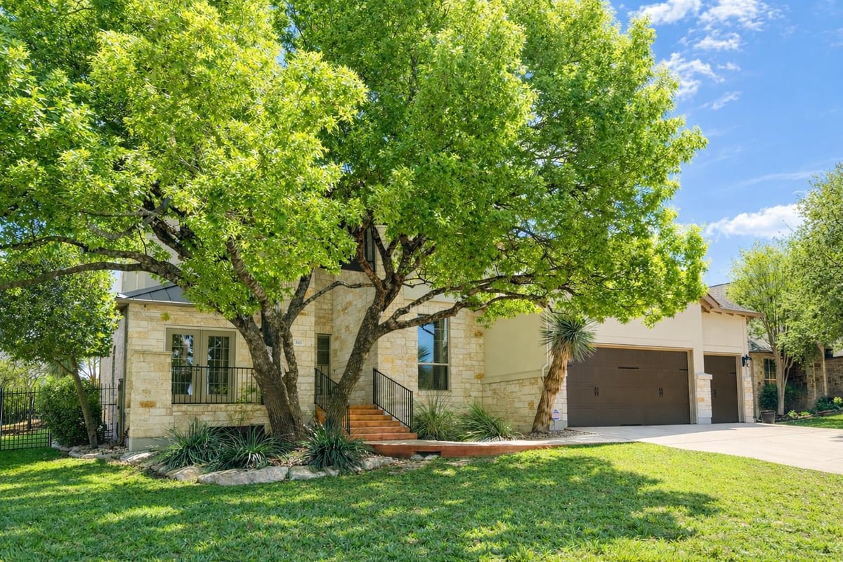 View 1813 Harvest Dance Dr in Fairways At Crystal Falls 1813 Harvest Dance Dr - front exterior - Luxury home in Fairways At Crystal Falls, Leander, TX