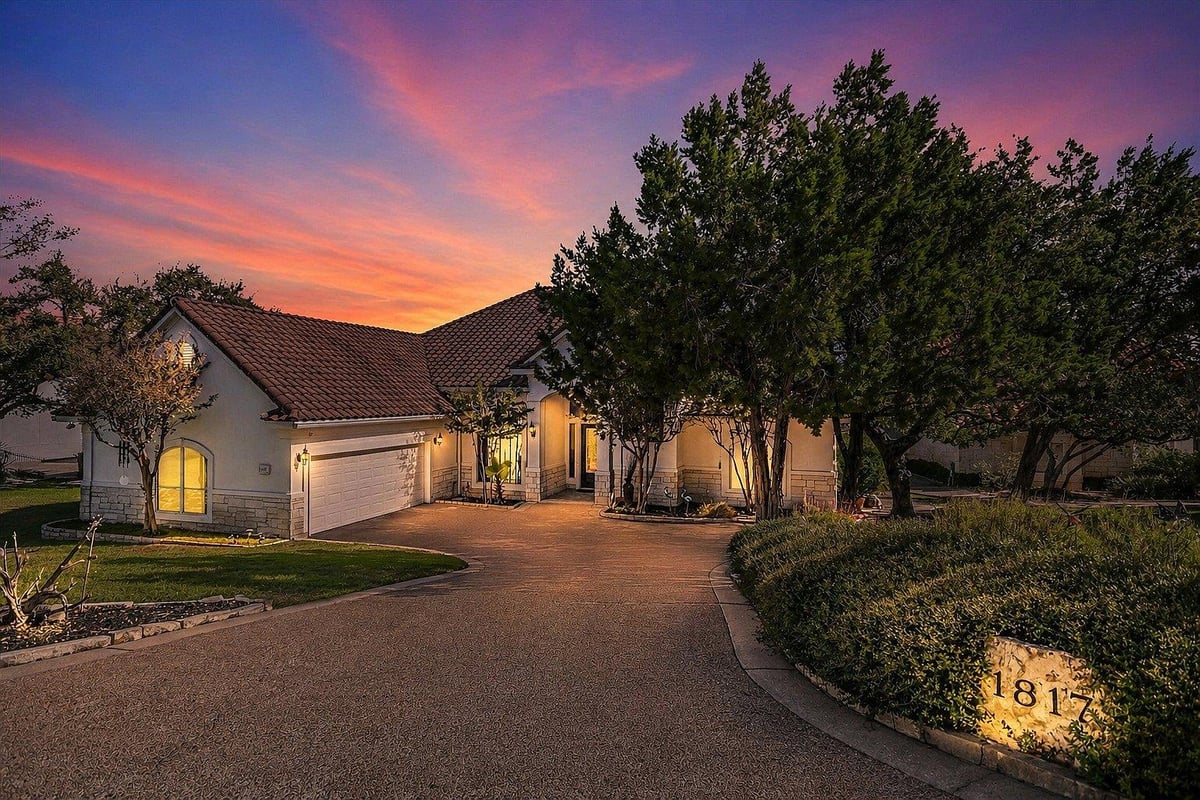 View 1817 Kingfisher Ridge Cv in Waterford On Lake Travis Sec 01 1817 Kingfisher Ridge Cv - front exterior - Luxury home in Waterford On Lake Travis Sec 01, Lago Vista, TX