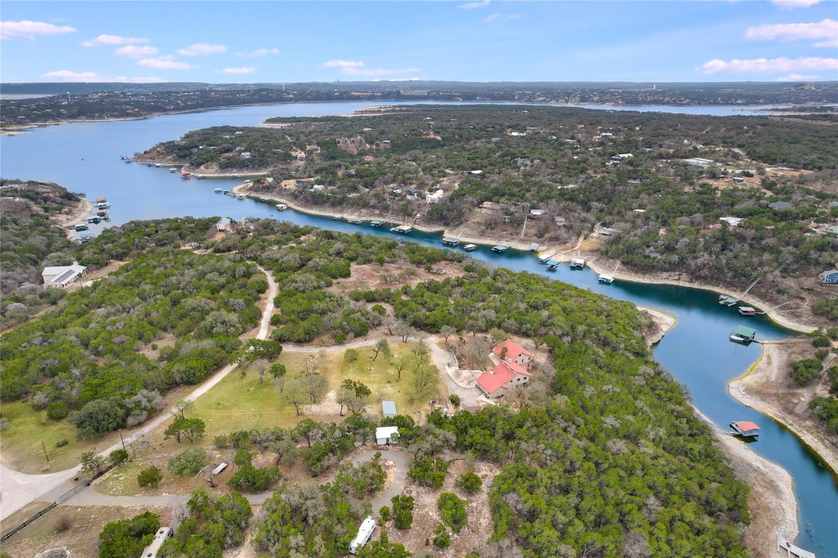View 18205 Ridge RD in Lakeshore Ranch 01 Resub 18205 Ridge RD - front exterior - Luxury home in Lakeshore Ranch 01 Resub, Lago Vista, TX