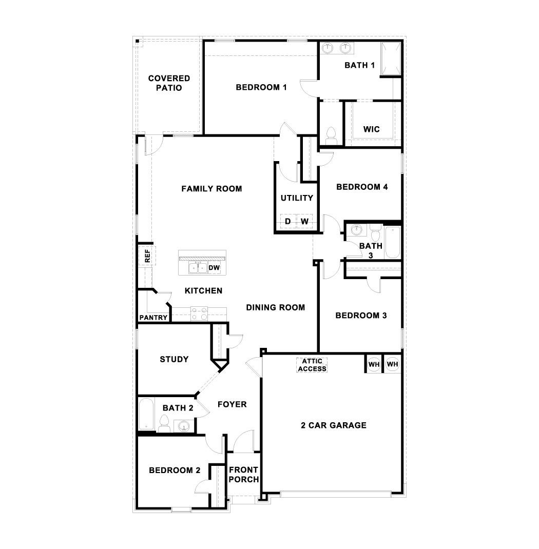 Living area at 1821 Dandy Bush Dr - 4 bed 3 bath home