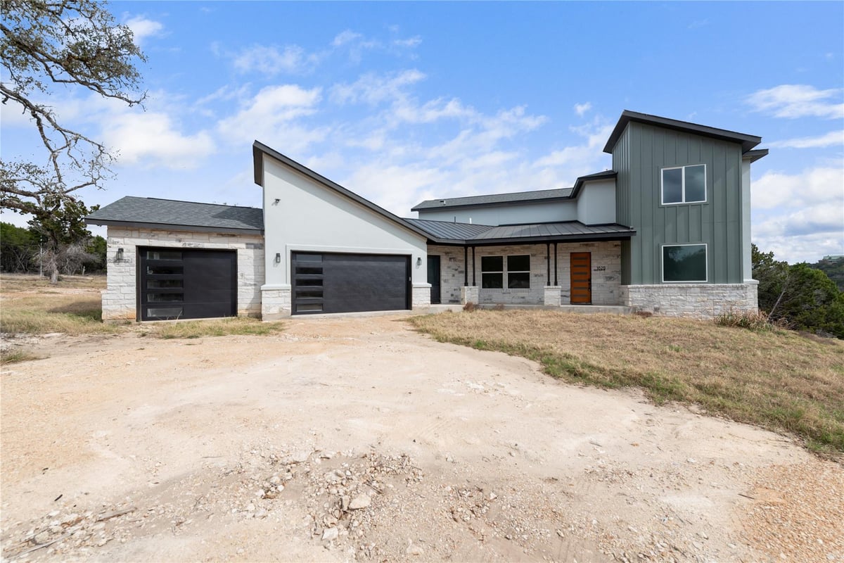 View 18213 Gregg Bluff Rd in none 18213 Gregg Bluff Rd - front exterior - Luxury home in none, Jonestown, TX