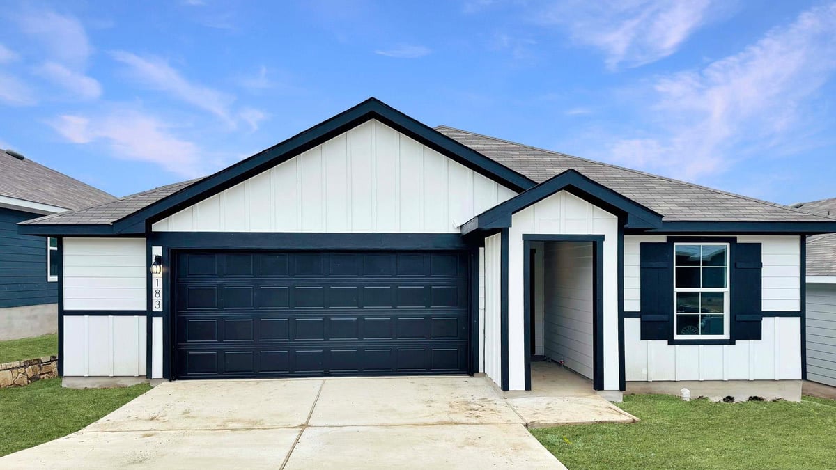 183 Balmorehea St - front exterior - Luxury home in TALAVERA, Kyle, TX